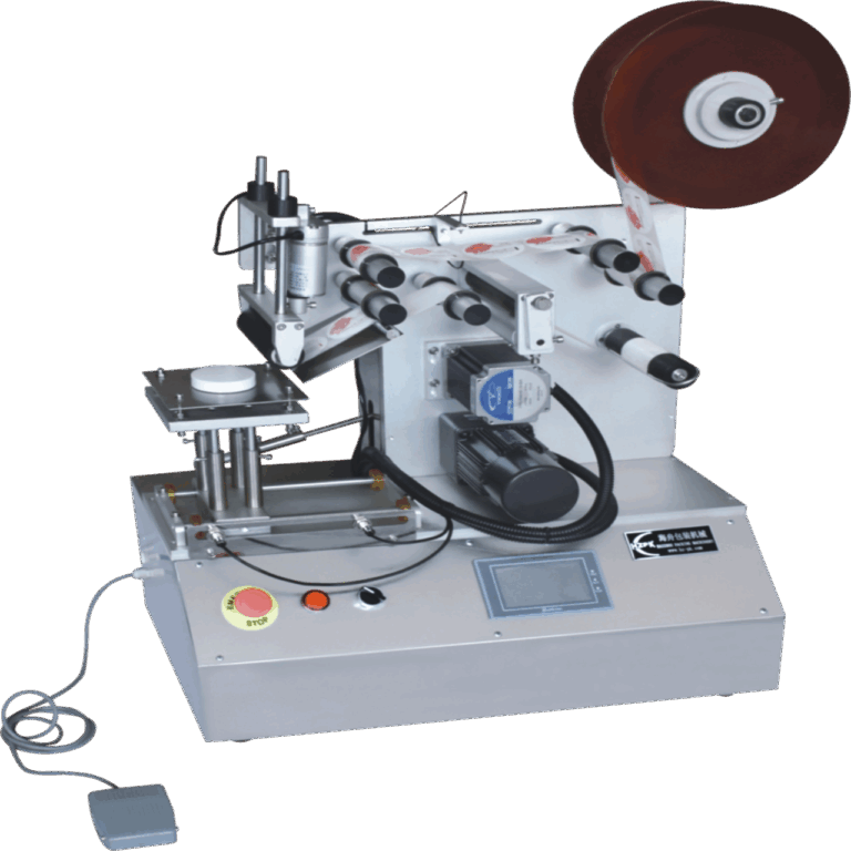 Semi-automatic high-precision flat labeling machine