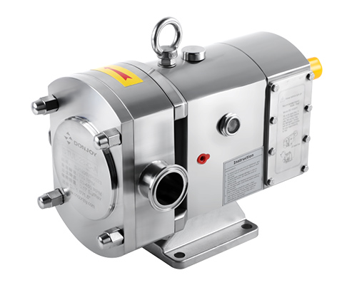 Alternative stainless steel lobe pump configuration